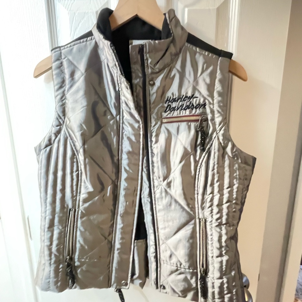 Harley-Davidson Black and Silver Quilted Jacket